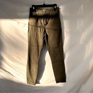 Olive green skinny jeans